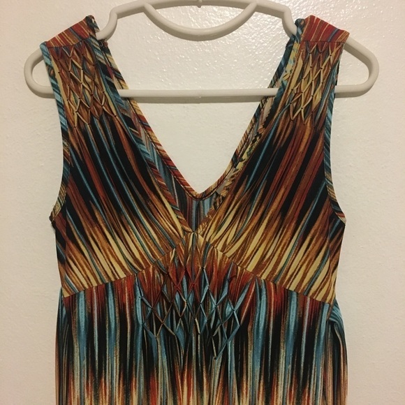 Sundress Decoded Size Small Belted Multicolor V Neck - Picture 10 of 11